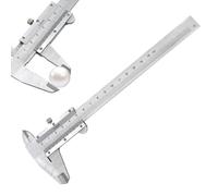 Carbon Steel Vernier, Non-Digital Measuring Tool with 0.02mm Accuracy, Manual Vernier Calipers, Precision Ruler for Woodworking, Metalworking, Fabrication Projects, Silver