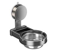 Carbon Steel Wall Mounted Ashtray Set Without Drilling Required Bathroom Toilet Accessories For Indoor Outdoor Wall Ashtray For Bathroom