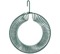 Carbon Steel Wild Bird Nut Feeder | Large capacity squirrel for proof hanging cage with spring hook black
