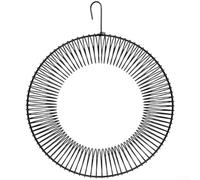 Carbon Steel Wild Bird Nut Feeder | Large capacity squirrel for proof hanging cage with spring hook black
