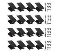 Carbon Steel Window Clips for Securing 1/2 Inch Thick for Plywood Panels During Hurricanes, Includes 16 Clips and 4 Handles(Black)