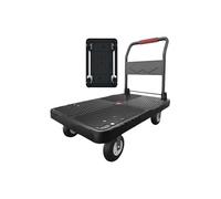 Carbon SteelCart with 2 Fixed & 2 Swivel Wheels Portable Foldable Flat Base Trolley for Restaurants & markets(Color1)