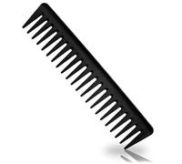 Carbon Styling Comb - Wide Tooth Comb - Wide Comb Hair Comb - Developed By Barbers - Designed In Germany - Curl Texture Detangling Comb - Straight Wide Tooth Comb - Hair Styling Comb