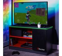 X Rocker Black Carbon Tek TV Media Cabinet with Neo Fibre LED Black