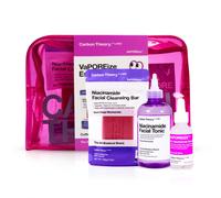 Carbon Theory VaPOREize Niacinamide Skincare Essentials Set for Blemish Prone Ski, Includes 20% Niacinamide Face Serum, Toner and Face Cleansing Bar