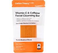 Carbon Theory Vitamin C Face Wash Bar Facial Cleansing Bar - Brightens & Evens Skin Tone - Vitamin C Cleanser with Caffeine & Citric Acid - Vegan Face Wash for Spot Prone Skin - SupaVIT-C, 80g