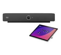 Cisco Webex Room Bar with wall-mount navigator - carbon 4K Room Bar with wall-mount navigator for small meeting spaces.