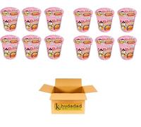 Carbonara Cup Noodles - Korean Spicy Instant Ramen, Halal Hot Chicken Flavour - Creamy Carbonara Ramen Cups 1 x 80g (12 cups)