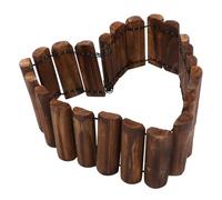 Carbonised Wood Fence Decor, Flexible Garden Edging for Outdoor Pathways | Wooden Garden Edging with Natural Finish, Defines Lawns and Planter Boxes, Easy Installation for Balconies