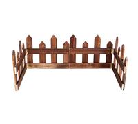 Carbonized Wooden Fence with Hinges, Foldable Brown Garden Edging | Incense Cedar Build, Decorative Border for Beds and Trees, Easy Seasonal Storage, Outdoor Use