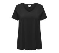 ONLY CARMAKOMA Women's Carbonnie Life S/S V A-Shape Tee Noos T-Shirt, Black, 26-28 Plus