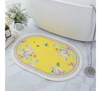 Carbono Bath Mat Butterfly Flower Non-Slip Bath Mat, Bathroom Floor Mats Super Soft and Water Absorbent, Machine Washable Microfiber Bathroom Rug for Shower, Bedroom, Kitchen, Doorway 40x60cm