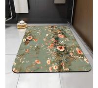 Carbono Bath Mat Field Flowers Super Absorbent Quick-Drying, Arubber Non-Slip Bottom, Easy To Clean, Machine Washable Rug, Simple Bathroom Door Shower Mat