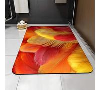 Carbono Bath Mat Golden Feather Super Absorbent Quick-Drying, Arubber Non-Slip Bottom, Easy To Clean, Machine Washable Rug, Simple Bathroom Door Shower Mat