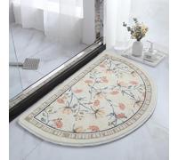 Carbono Bath Mat Orange Flowers Absorbent Bathroom Mats with Non Slip Backing, Machine Washable Rug for Shower Floor, Quick-Dry Rug for Bedroom, Kitchen, Toilet, Door 40x60cm