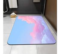 Carbono Bath Mat Purple Clouds Super Absorbent Quick-Drying, Arubber Non-Slip Bottom, Easy To Clean, Machine Washable Rug, Simple Bathroom Door Shower Mat
