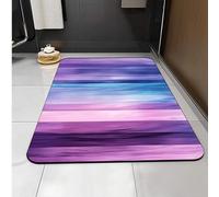 Carbono Bath Mat Purple Wood Grain Super Absorbent Quick-Drying, Arubber Non-Slip Bottom, Easy To Clean, Machine Washable Rug, Simple Bathroom Door Shower Mat