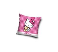 Carbotex Hello Kitty Dog Pink Polka Dot Pre-filled Cushion for Nurseries Girls' Bedroom Bed Decoration Cosy Bedroom 40x40cm Pink (HK223005-POSZ)