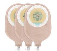 Carbou 15PCS One-Piece Urostomy Bag Drainable Pouches with Measure Card,Cutting Tool for Colostomy Ileostomy Stoma Care, Cut-to-Fit