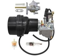 Carbpro LT50 Carburetor For Suzuki LT 50 LT50 & Air Filter Box 2002 2003 2004 2005 LT-A 50 Carb #13200-43F00 coherent Fuel Valve Petcock With Spark Plug