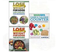Carbs & cals carb & calorie counter, low carb diet, keto diet for beginners 3 books collection set