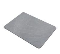 CARBURATEUR Diatomaceous Earth Stone Bath Mat, 60 x 39 cm, Dark Grey, Super Absorbent, Non-Slip, Quick-Drying