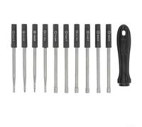 Carburetor Adjustment Tool Kit 10-Piece Splined D-Type | Fits splined, single/double D, hex, for pac-man; tunes idle and mixture screws precisely for optimal performance