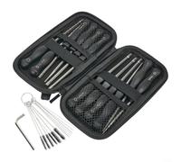 Carburetor Adjustment Tool Set for 2 Cycle Engines - 12 Piece Kit with Splined, Pac Man & Hex Bits for Chainsaw Trimmer Blower Tuning