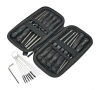 Carburetor Adjustment Tool Set for 2- Engines - 12-Piece Splined & Flat Screwdriver Kit with Cleaning Brushes, Hex Wrench & Carry