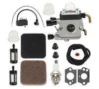 Carburetor and Ignition Coil Kit for FS75 FS80 FS80R FS85 FS85R FS85T FS85RX Trimmer Includes Fuel Line Filters Primer Bulbs Gaskets and Air Filter Replacement