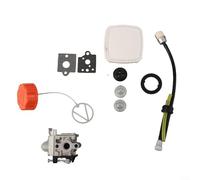 Carburetor Assembly Kit for PB 2520 Leaf Blower with Fuel Line Filter Grommet Air Filter O Ring Seal Fuel Tank Cap and Bulbs Designed for Replacement and Performance