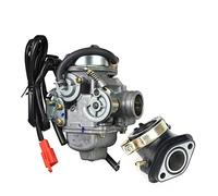 Carburetor Carb 24mm Motorcycles PD24J Carburetor Choke For GY6 125cc 150cc Scooter ATV 4 Stroke(GY6-B)