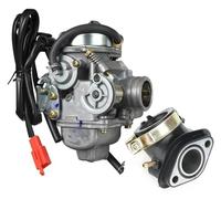 Carburetor Carb Engine For GY6 125cc 150cc Scooter ATV 4 Stroke 24mm Motorcycles Carburetor Choke Carburettor Carb(B)