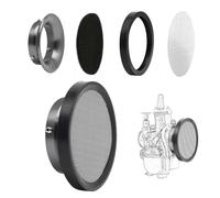 Carburetor Carb Velocity Stack Air Filter Cleaner Modified Trumpet Aluminum Alloy with Sponge Filter Steel Mesh for PWK 21-30mm Short Fast Intake Suggest for Small Displacement (Titan, 50mm)
