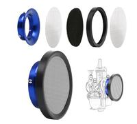 Carburetor Carb Velocity Stack Air Filter Cleaner Modified Trumpet Aluminum Alloy with Sponge Filter Steel Mesh for PWK32-34mm Short Style Fast Intake Suggest for Small Displacement (Blue, 55mm)