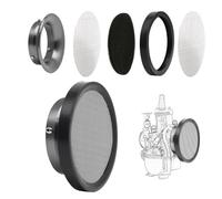 Carburetor Carb Velocity Stack Air Filter Cleaner Modified Trumpet Aluminum Alloy with Sponge Filter Steel Mesh for PWK32-34mm Short Style Fast Intake Suggest for Small Displacement (Titan, 55mm)