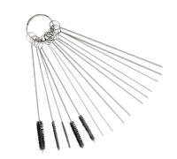Carburetor Carbon Dirt Removal Cleaner - Motorcycle Tool Stainless Steel Kit | With 5 Brushes and 10 Cleaning Needles for Outboard Engines, ATV, Airbrush Spray, Repair, Car, Professional W