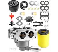 Carburetor Carburetor Kit Fit for Husqvarna Tractor 46" Manual Choke Briggs & Stratton 20Hp-25Hp Intex V-Twin Engine Replace YTH22V46 960430257 960450045 7045184 406777, 24 Piece