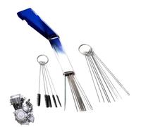 Carburetor Cleaner Kit - Portable Metal Tip Cleaning Picks, Hangable Wire Tool Set | Advanced Cleaning Durable Reusable Maintenance For Motorcycle ATV Moped Carb Repair Precision Service