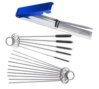 Carburetor Cleaning Kit-13 Cleaning Wires,10 Needles,5 Nylon Brushes for Torch Tip,Carb,Chainsaw,Welder,Spray Guns,Jet Nozzles,Air Tools,ATV,Lawn Mower-with Aluminum Case, Stove Burner - Aluminum Case
