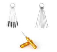 Carburetor Cleaning Kit, 5 Thicknesses Single-Head Brushes 10 Cleaning Needles with Scraper Carb Cleaner for Motorcycle ATV Welder Chainsaw Carburetor Jets Small Engine Maintenance