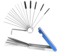 Carburetor Cleaning Kit, Torch Welding Tip Carb Cleaner Set 13 Wires 10 Needles 5 Brushes 1 Hexagonal Wrench Carburetor Jet Cleaner Tool Kit for Motorcycle ATV Auto Welder Lawn Equipment