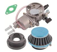 Carburetor For 43cc 47cc 49cc Air Cooled For Mini ATV Quad Dirt Pocket Bike 2 Stroke Carb Carburetor With Pod Air Filter Manifold Inlet Pipe(Silver)