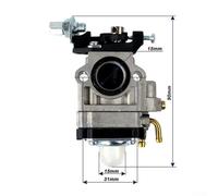 Carburetor for 52cc Engine Units, Fits for BRAST Zippers for Einhell for vidaXL for Monzana for Güde for Hecht for AL-KO for Atika for Nemaxx for Rotfuchs Brush Cutters, 23/25/26ccm Compatible