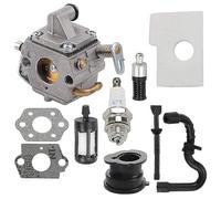 Carburetor for MS170 MS180 017 018 MS170C MS180C Chainsaw Replace Zama C1Q-S57A C1Q-S57B C1Q-S57 with Air 1130 124 0800 Spark Plug Oil Fuel Washers Buffer