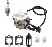 Carburetor For Stihl-BG56 BG86 SH56 SH86 Leaf Blower Replacement 8PCS Kit for ZAMA 42411200607 With Fuel Tank Gasket Fuel Line Spark Stopper - Tune Up Engine(B)