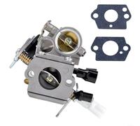 Carburetor Kit Compatible with MS181 MS171 MS201 MS211 Chainsaw Models C1Q-S269 C1Q-S191 Metal Construction Easy Installation Garden Power Equipment Replacement Parts Silver