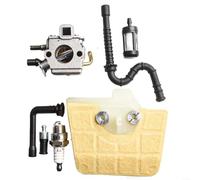Carburetor Kit For Zama C3A-S31A (-MPN: 1125 120 0651) For MS340/MS360/034/036 Chainsaws, Includes Air Filter (1125 120 1612), Metal Construction(1)