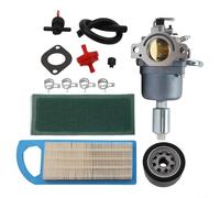 Carburetor Kit With Oil Filter Air Filter Pre-Filter Fuel Filter Shut-Off Valve For 594593,591731,593514,697141 697190 698445 699109 699937 791858 For INTEK Series Engine