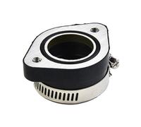 Carburetor Manifold Flange Adapter Boot for Mikuni VM24/VM26/VM28 & PE26/PE28/PE30/TM33 Carburetors - Rubber+Aluminum, 33-35mm ID, 48mm Bolt